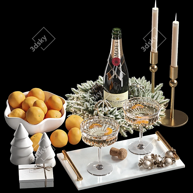 Festive Decor Set Smooth Finish 3D model image 2