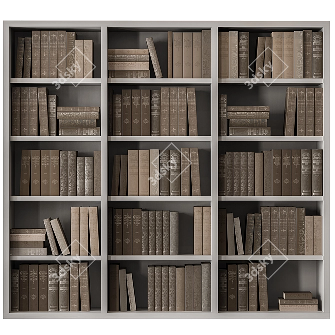 Vintage Book Set - Classic Collection 3D model image 1