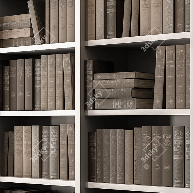 Vintage Book Set - Classic Collection 3D model image 2