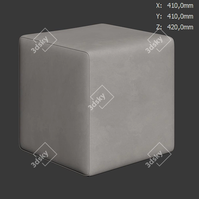 Velvet Cube Pouf by Divan ru 3D model image 4