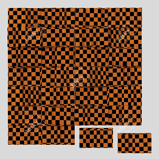 Geometric Stone Decor Set 3D model image 7