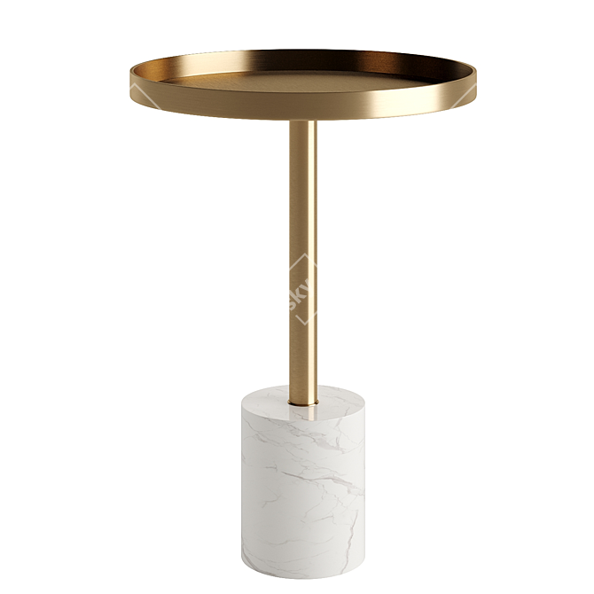 Sleek Modern Side Table 3D model image 1