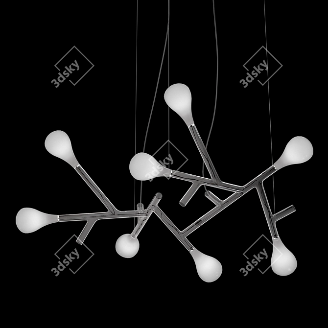 Modern Branch Style Pendant Light 3D model image 3