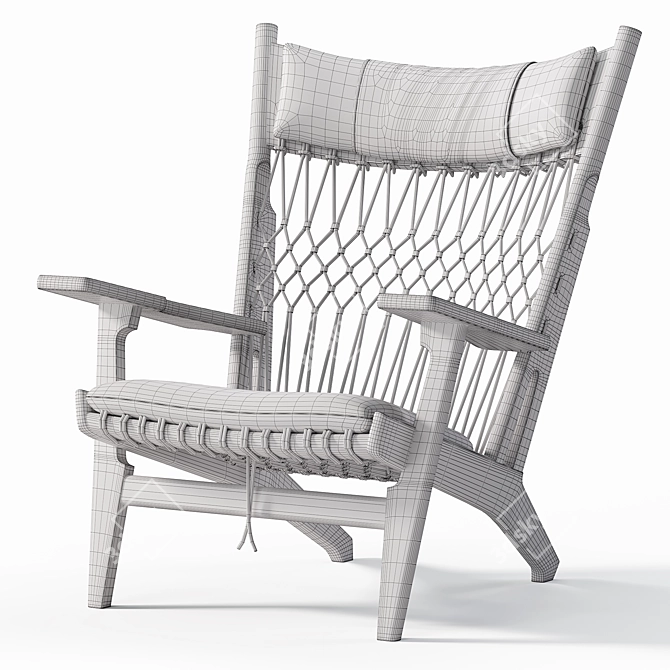 Modern Web Chair 3D Model 3D model image 4