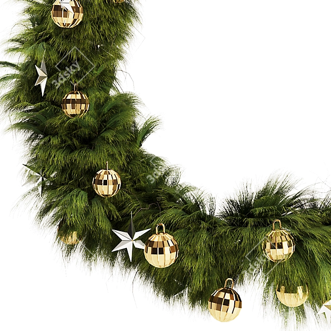 Christmas Wreath Set 2016 3D model image 2
