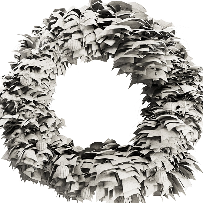 Christmas Wreath Set 2016 3D model image 4
