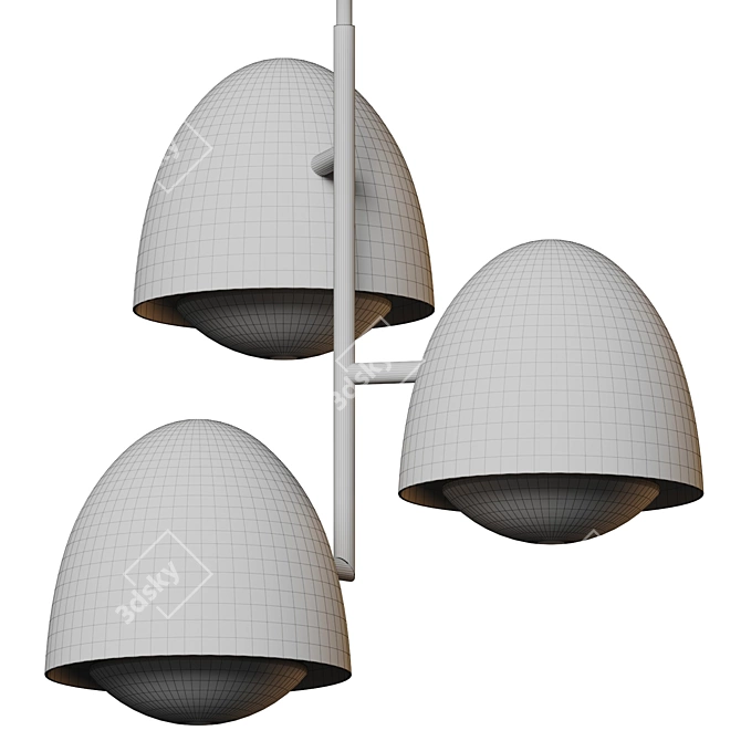 Elegant Contour Chandelier Kenji 3D model image 4