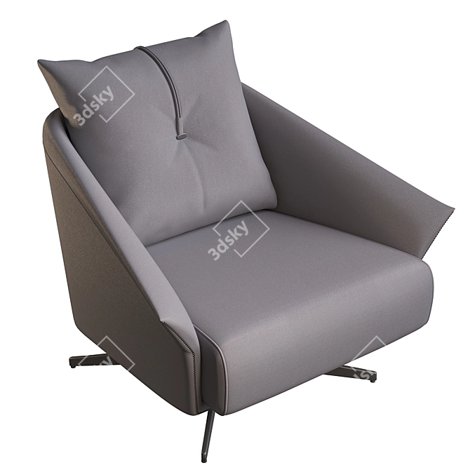 WALA Modern Swivel Chair 3D model image 2