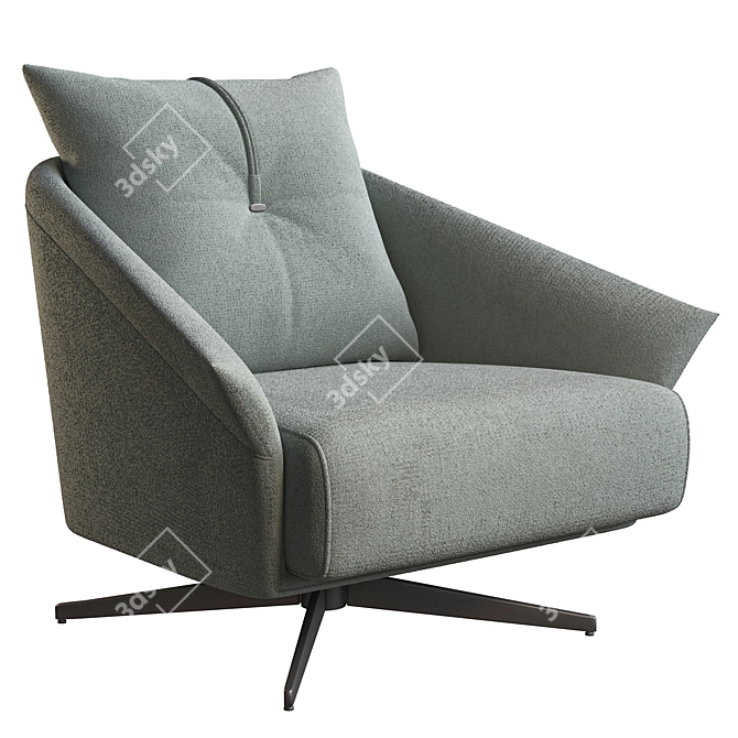 WALA Modern Swivel Chair 3D model image 3