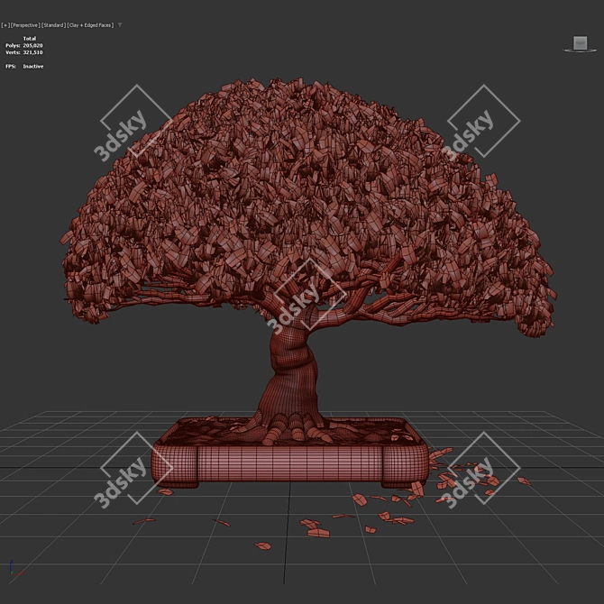 PBR Bonsai Tree 3D Model 3D model image 7