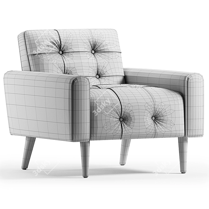 Luxury Delve Velvet Armchair - 2017 3D model image 5