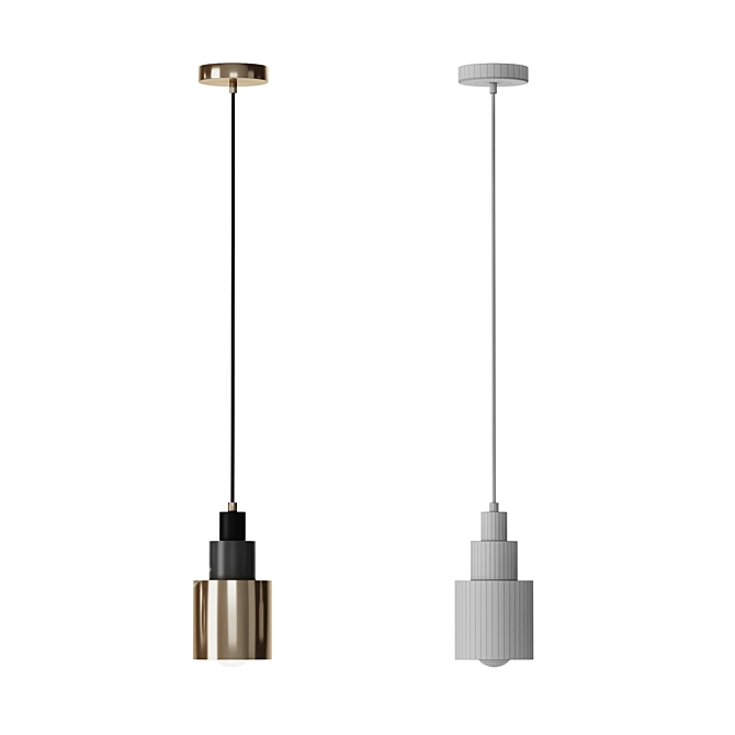 Freya Moke Pendant Light 3D model image 2