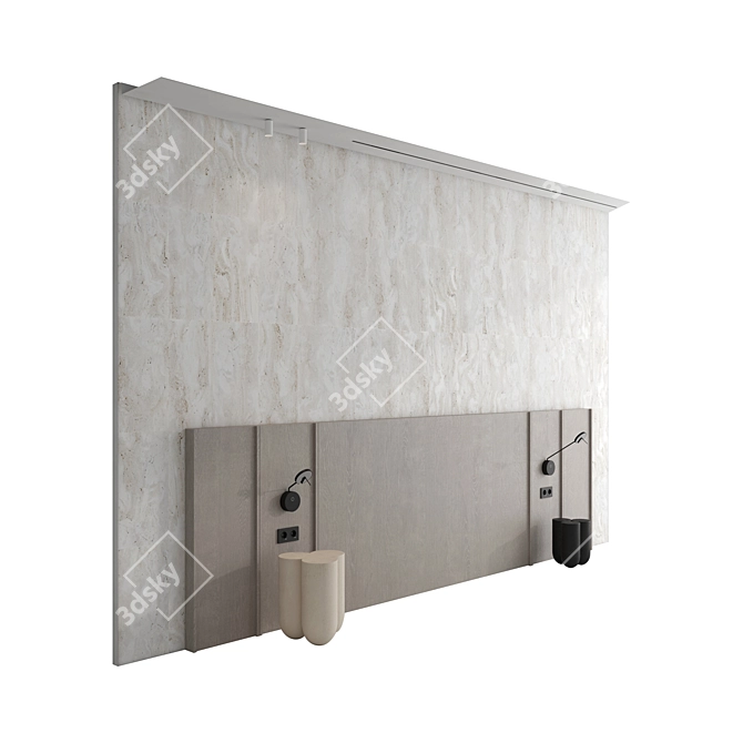 Luxury 3D Wall Panel Set 3D model image 2