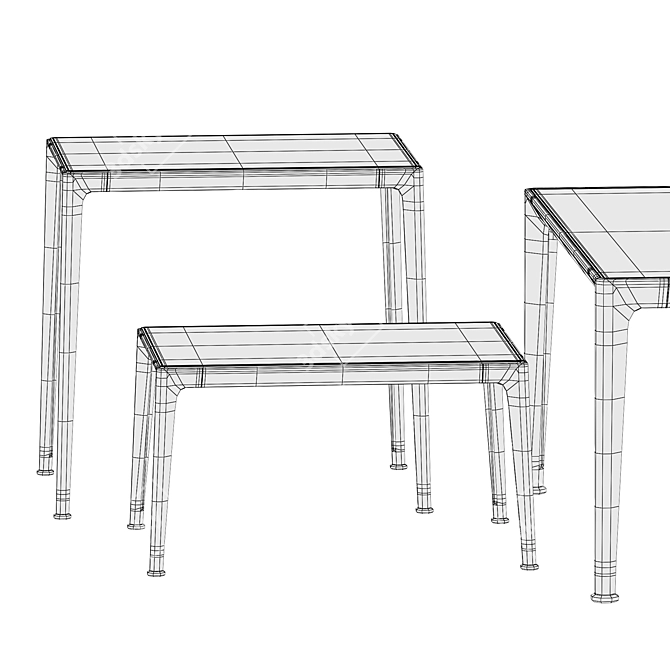 Mirto Indoor Small Tables Collection 3D model image 5