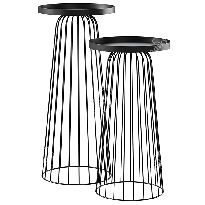 Sleek Dilva Coffee Table 3D model image 1