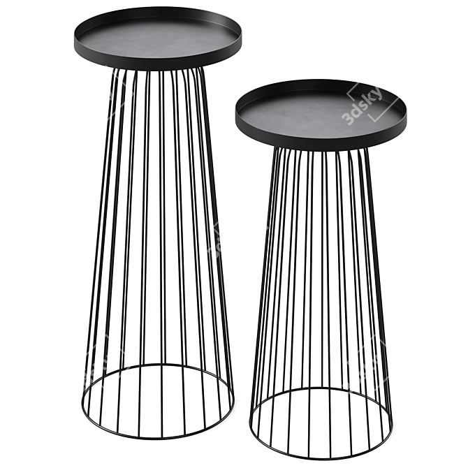 Sleek Dilva Coffee Table 3D model image 3