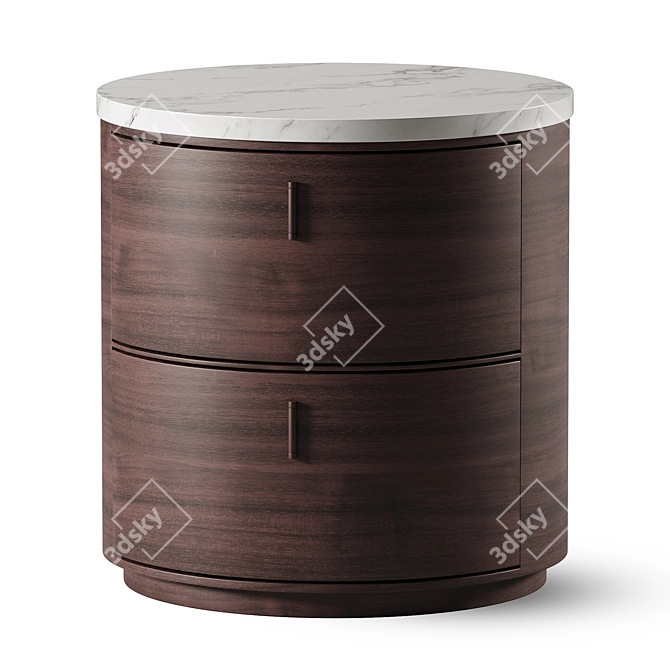 Elegant Onda Night Table Elegantly Crafted 3D model image 1