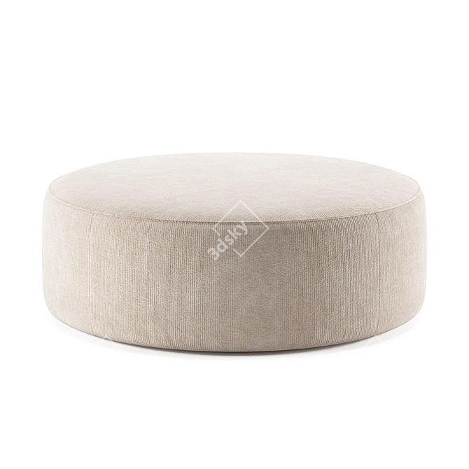 Luxury Grey Velvet AKERA Pouf 3D model image 2