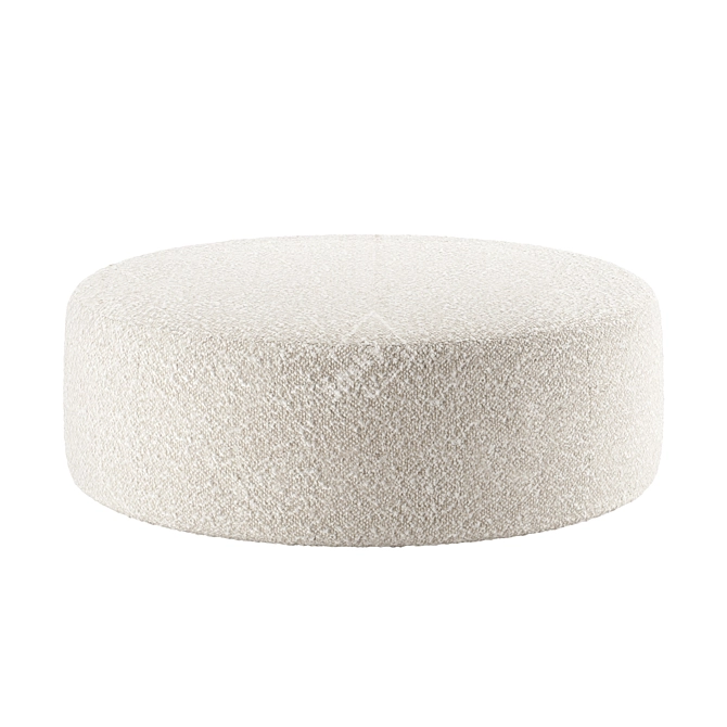 Luxury Grey Velvet AKERA Pouf 3D model image 3