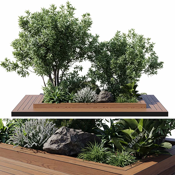 Nature-Inspired Plant Set Elevation 3D model image 1