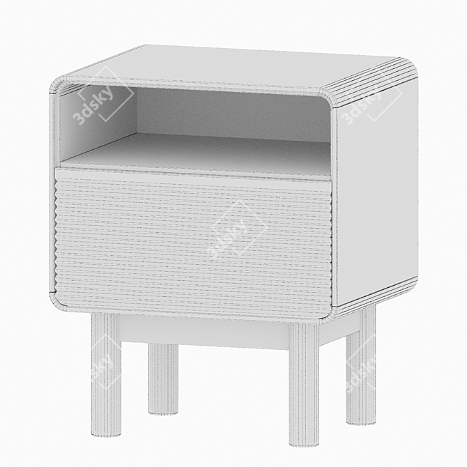 Kemp Bedside Table: Elegant Design 3D model image 3