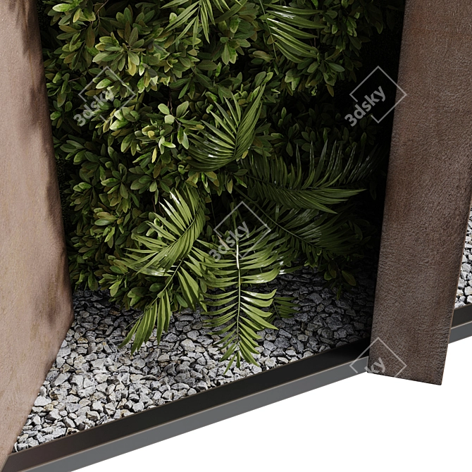 High-Quality Green Wall Model 3D model image 4