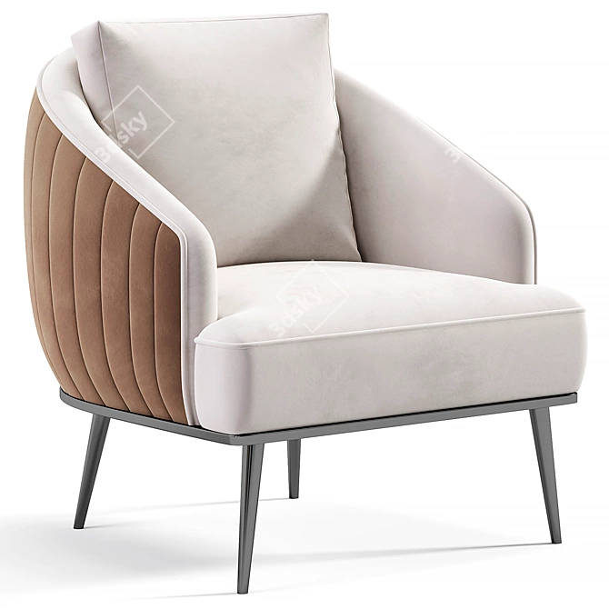 Sleek Shelbi Armchair: Modern Elegance 3D model image 1