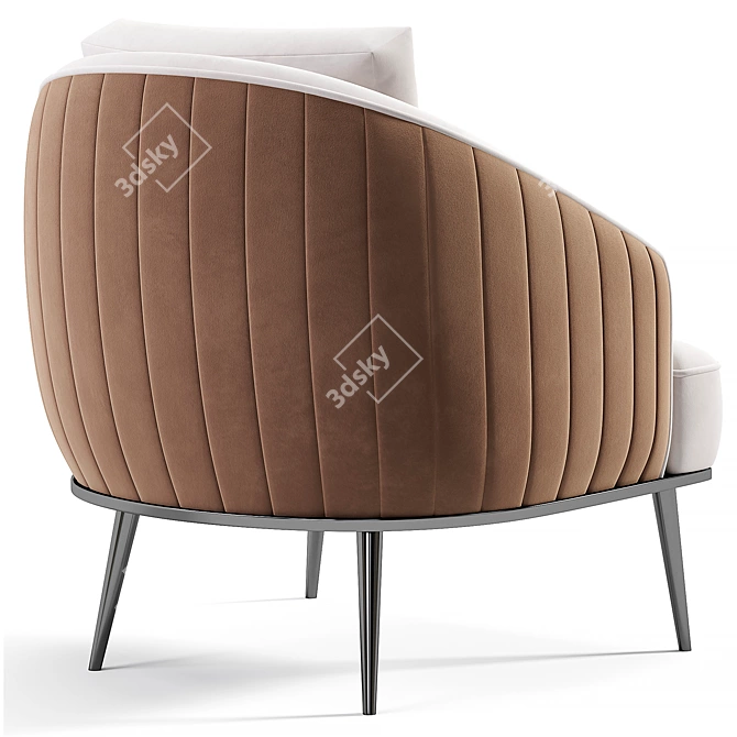 Sleek Shelbi Armchair: Modern Elegance 3D model image 5