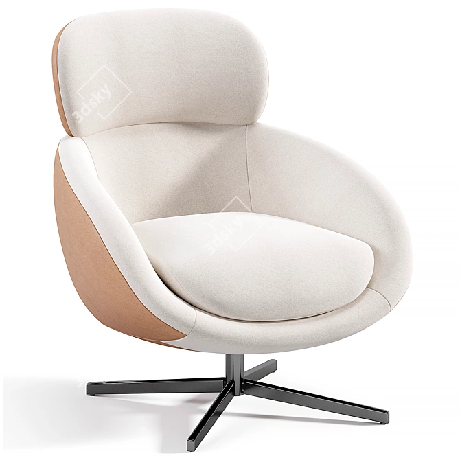 Elegant Minotti Russell Armchair 3D model image 2