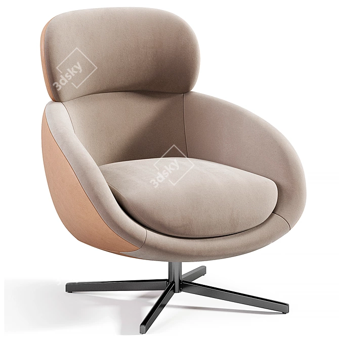 Elegant Minotti Russell Armchair 3D model image 3
