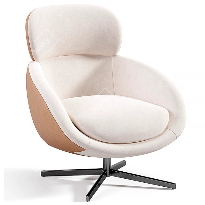 Elegant Minotti Russell Armchair 3D model image 4