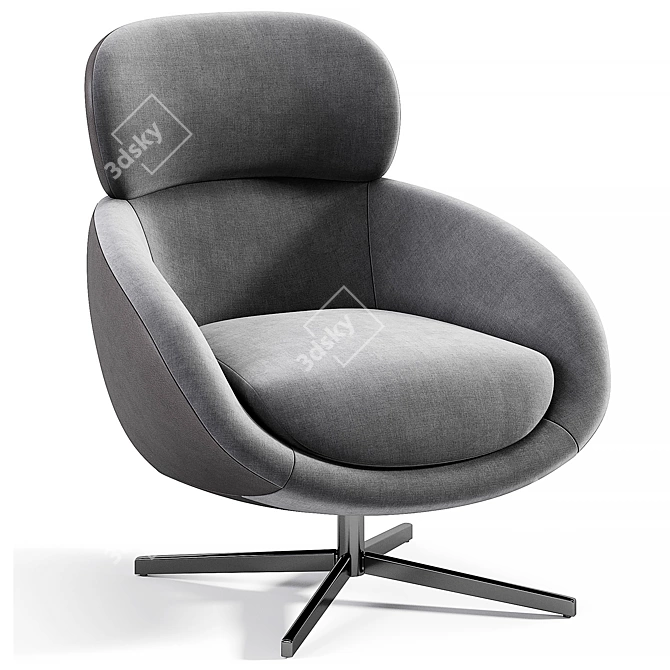 Elegant Minotti Russell Armchair 3D model image 5