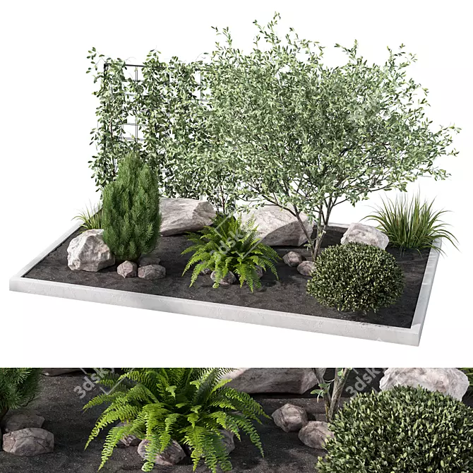 Botanical Garden Set: Lush Greenery 3D model image 1