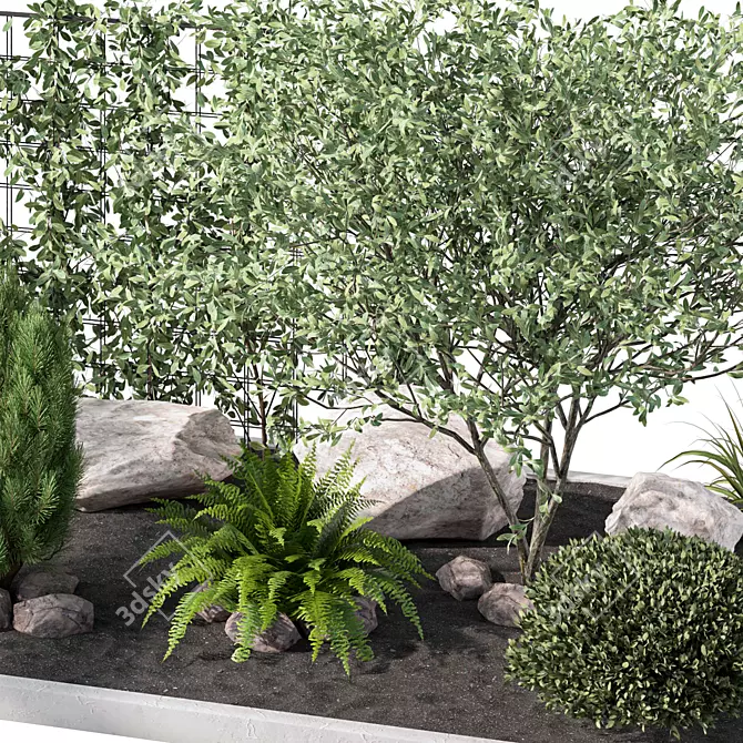 Botanical Garden Set: Lush Greenery 3D model image 4