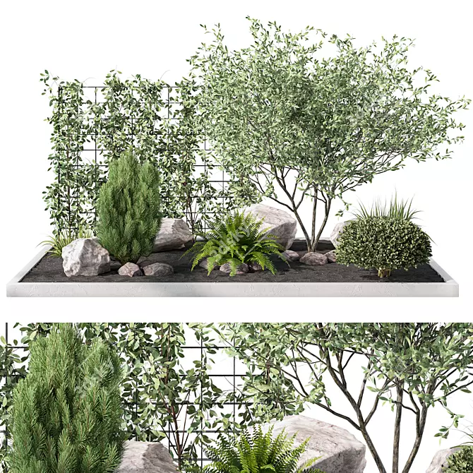 Botanical Garden Set: Lush Greenery 3D model image 5