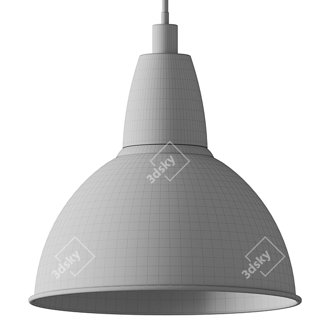Minimalist White Pendant Light 3D model image 3