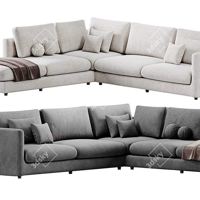 Modern Rendez Vous Sofa Design 3D model image 3