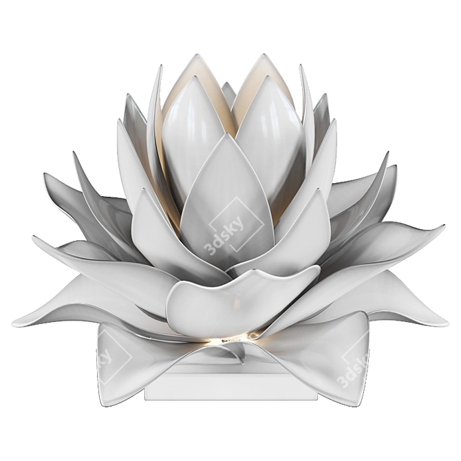 Lotus Flower Table Lamp 3D model image 2