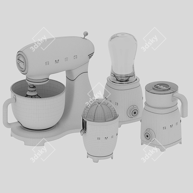 SMEG Stand Mixer & Citrus Juicer 3D model image 7