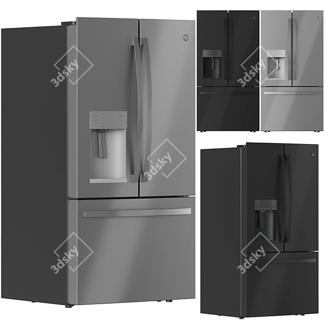 GE Refrigerator 3D Model Collection 3D model image 3