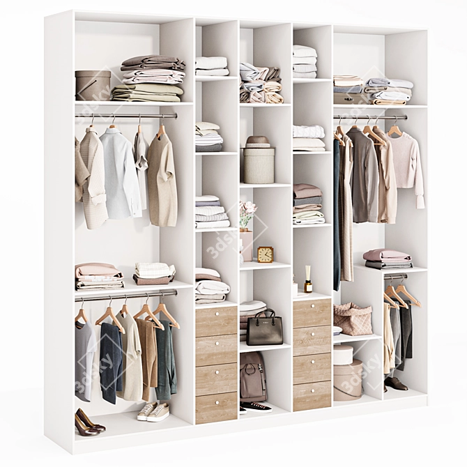  Modern Wardrobe Collection Set 3D model image 5