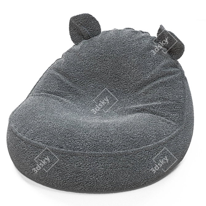 Cozy Bean Bag Chair with Ears 3D model image 4