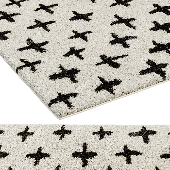 Berber Style Plush Area Rug 3D model image 2