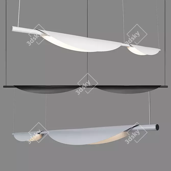 Linear LED Pendant Light "Tela 3D model image 3