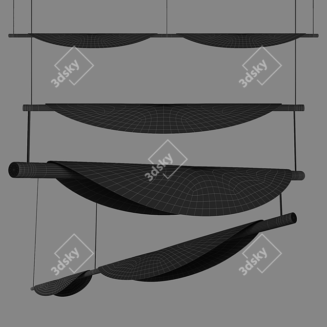 Linear LED Pendant Light "Tela 3D model image 4