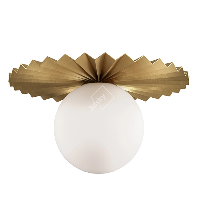 Luxury Plume Flushmount Lighting Fixture 3D model image 1