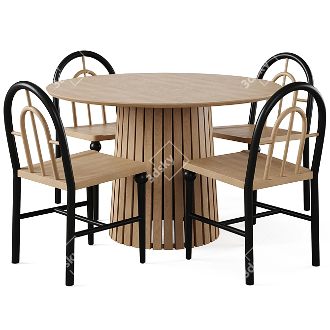 Fern Dining Chair & Christo Table 3D model image 1