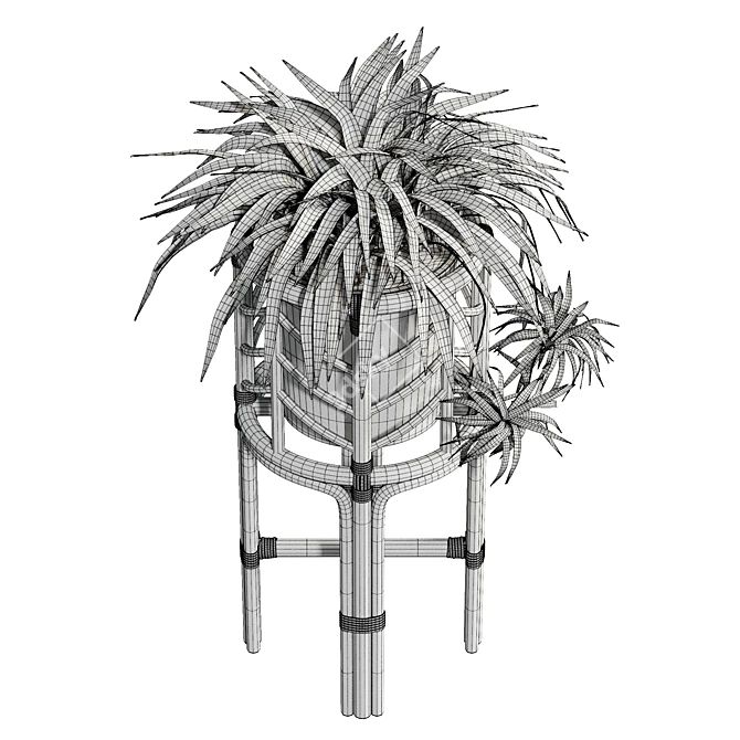 Large Planter with UV Unwrap 3D model image 6