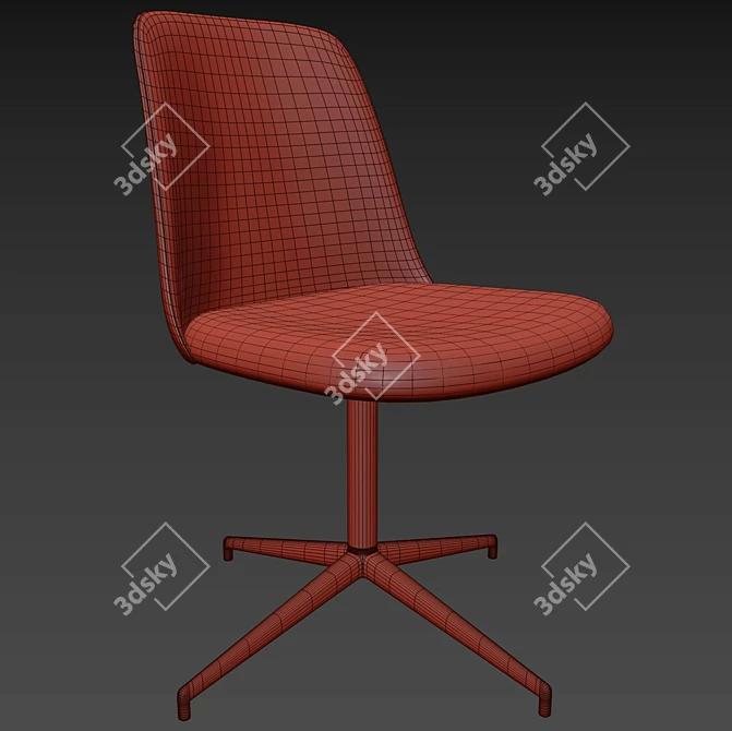 Fayette Cloud Fabric Office Chair 3D model image 6