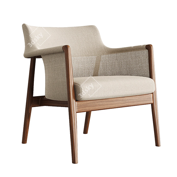 Morgan Aran Designer Armchair 3D Model 3D model image 1